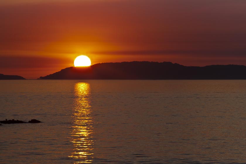 Puesta de sol en samil